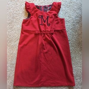 Lands End toddler girls monogrammed "M" dress